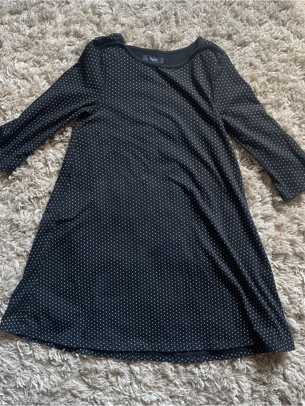 Gap Kids size medium Black Polka Dot Swing Dress